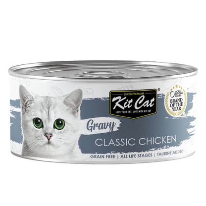 Kit Cat Dose Gravy – Huhn Classic 70 g Nassfutter für Katzen in Soße