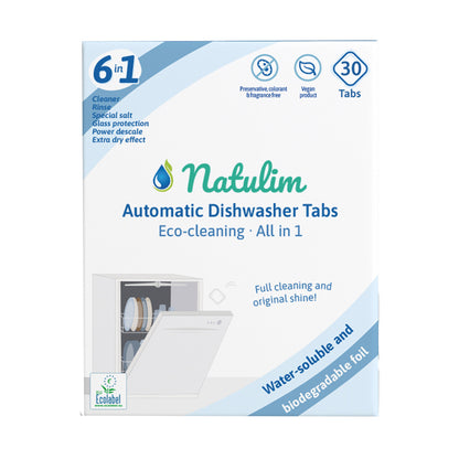 Eco-tabletten 6 in 1 vaatwasmiddel Natulim 30 stuks