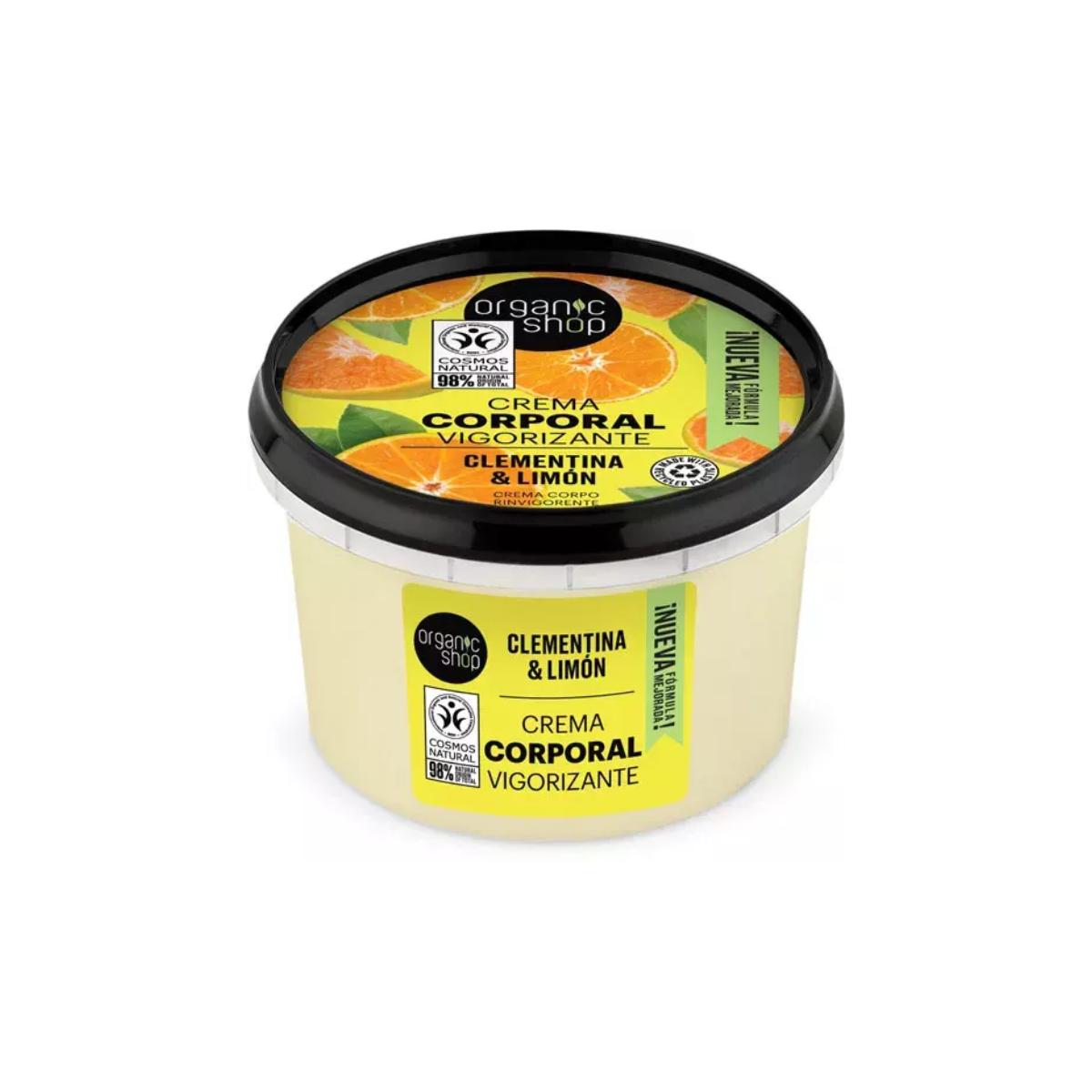 Crema corpo energizzante al mandarino e limone, Organic Shop 250 ml