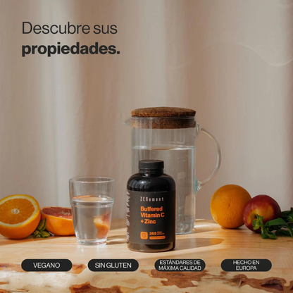 Puffertes Vitamin C + Zink Zenement 365 vegane Kapseln