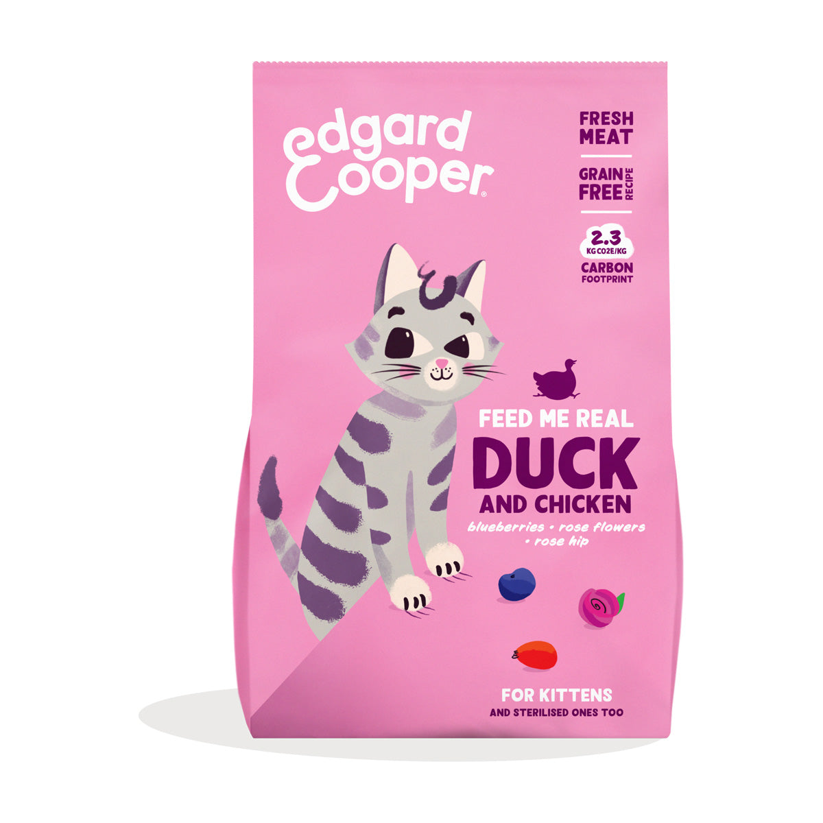 Croquettes pour chatons Kitten Canard et Poulet frais Edgard & Cooper 2 kg