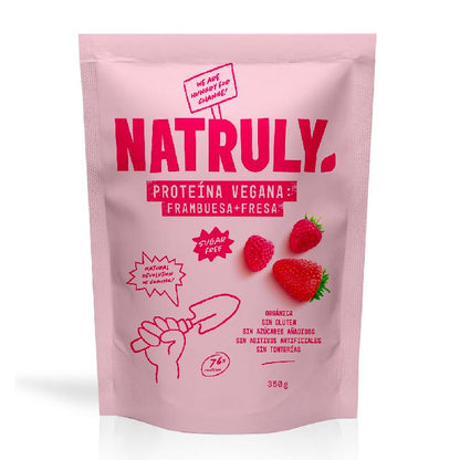 Natruly Veganes Protein Himbeere Erdbeere, 350 g