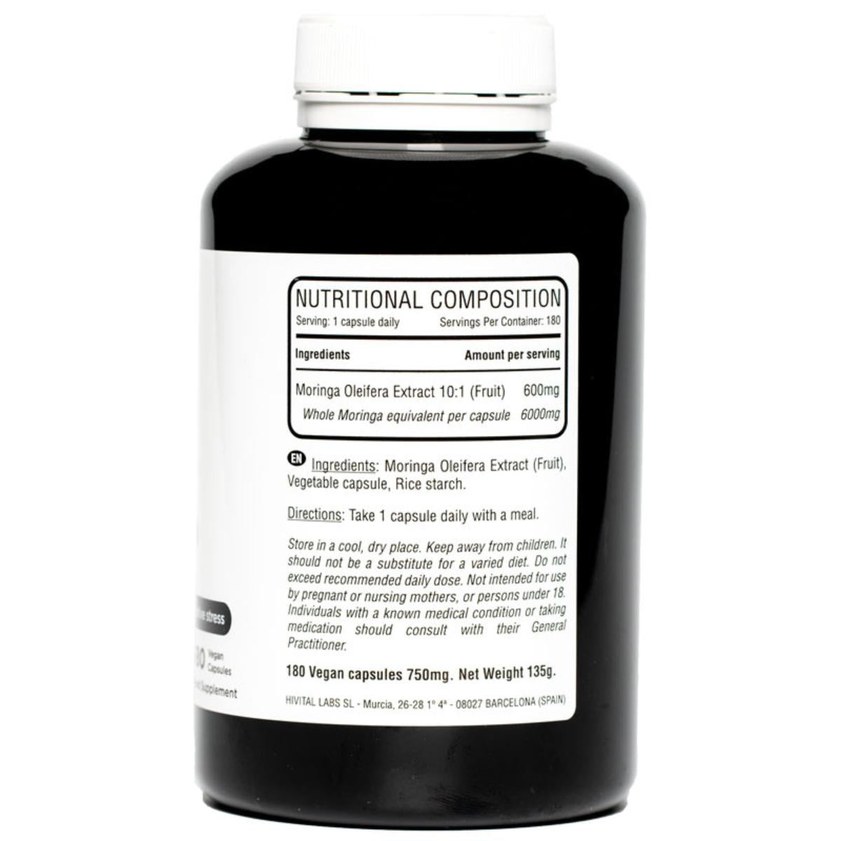 Moringa oleifera 6000 mg 180 kapsułek wegańskich Hivital