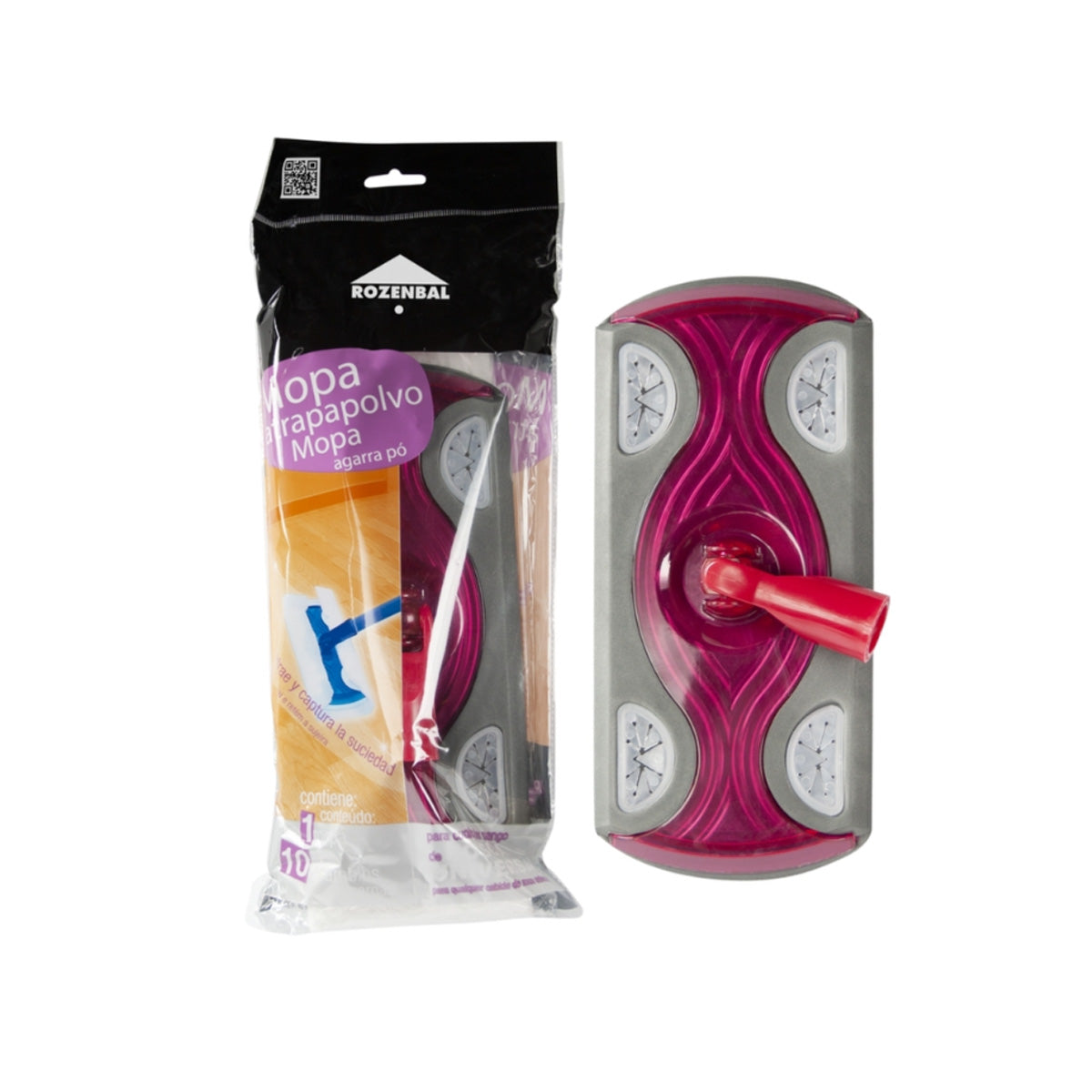 Mop antipolvere con 10 panni ROZENBAL