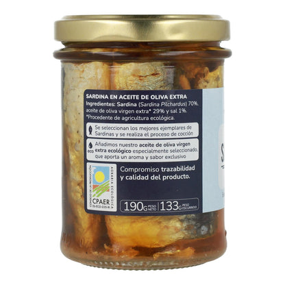 Packung 6x Sardinen in Olivenöl ECO Planeta Huerto 190 gr