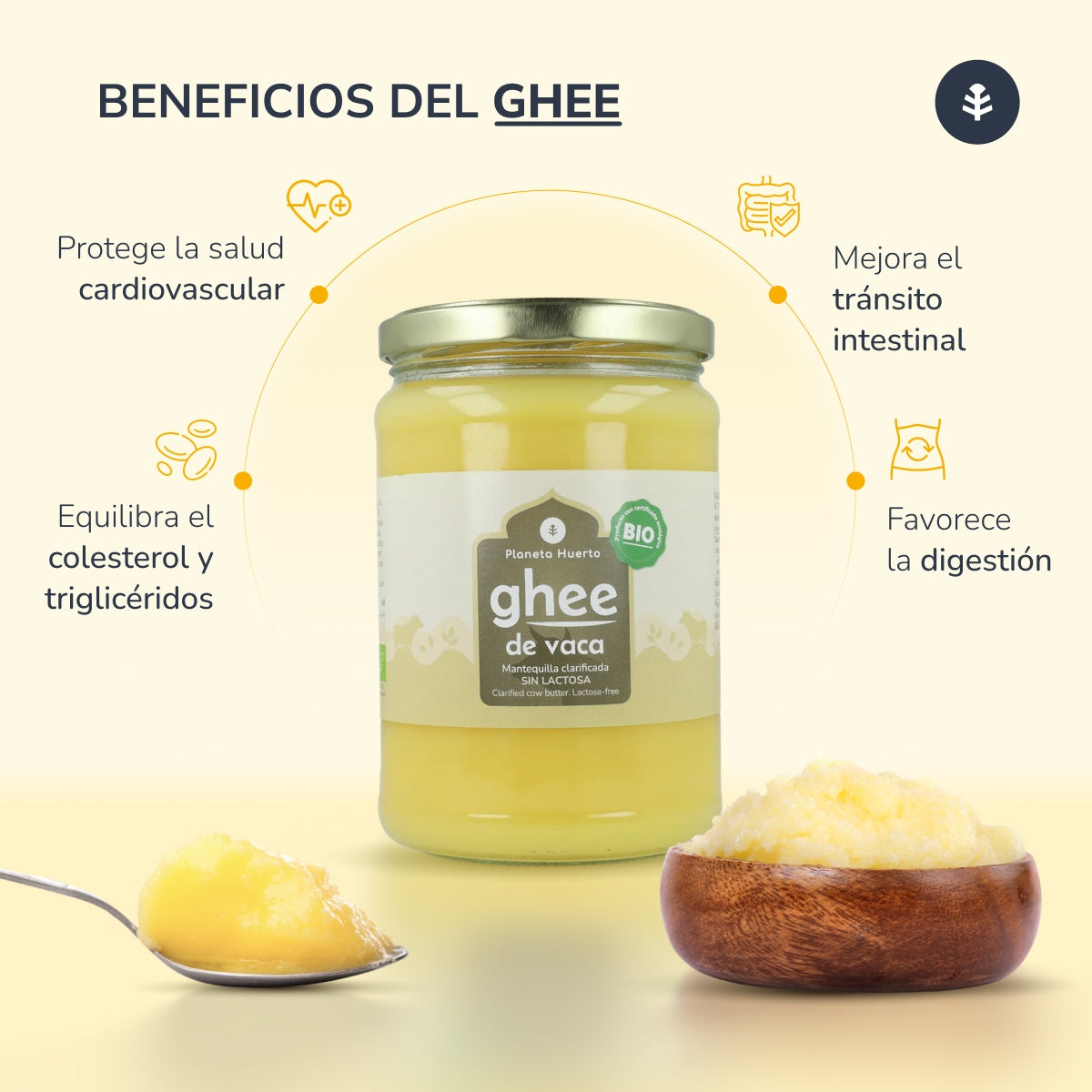 Ghee geklärte Butter ECO Planeta Huerto 500 g