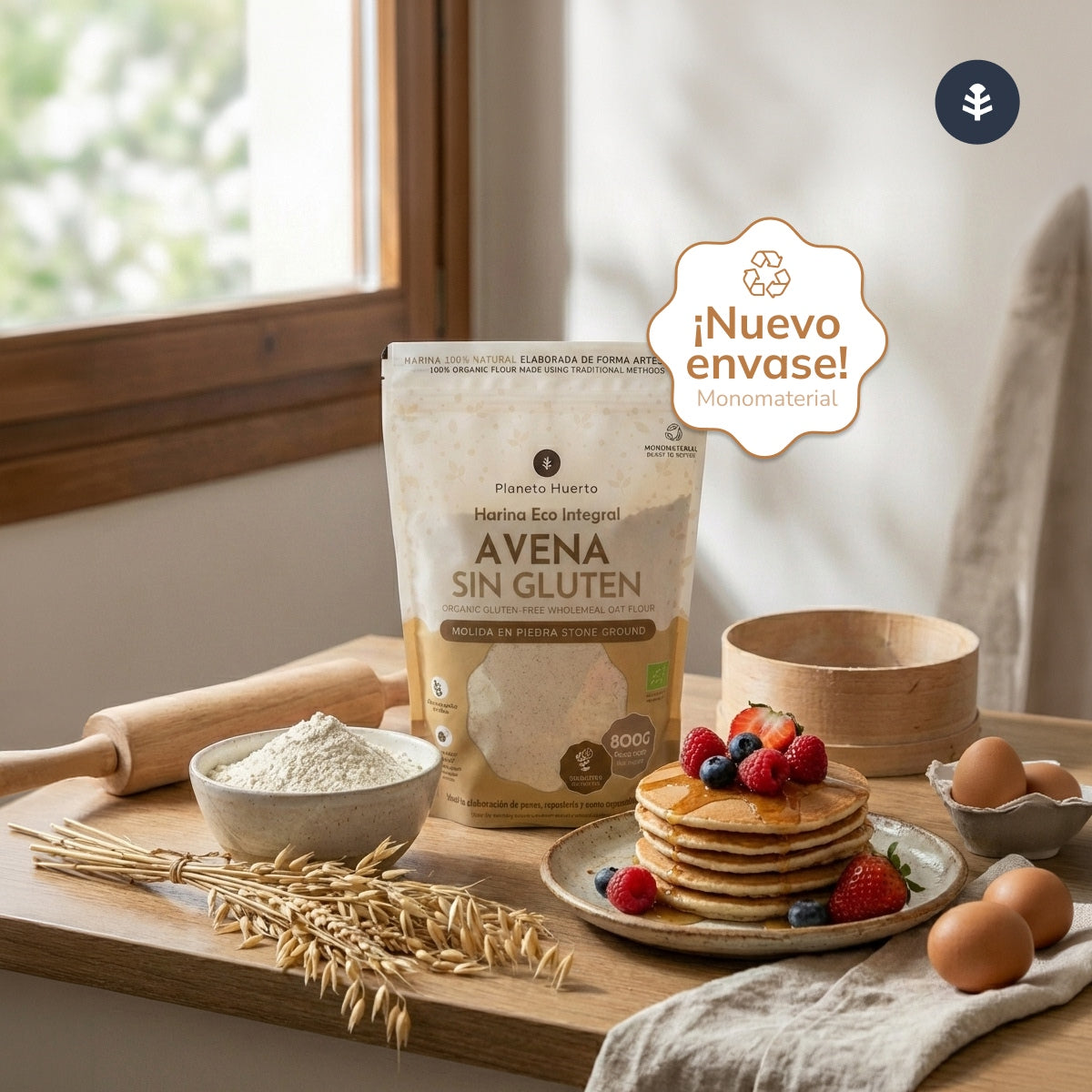 Gruau complet sans gluten Eco Planeta Huerto 800 g