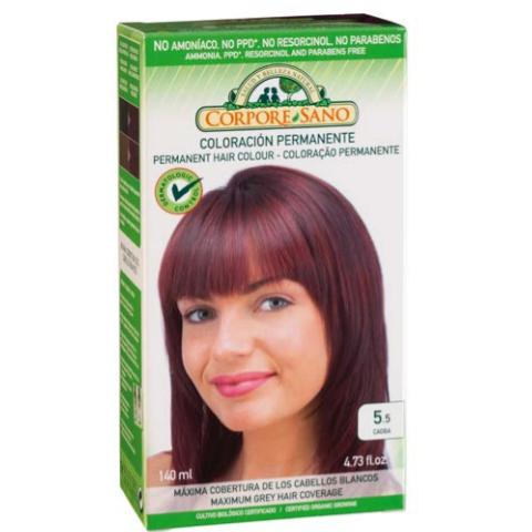 Teinture permanente n° 5.5 acajou Corpore Sano 140 ml