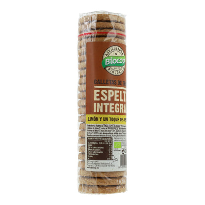 Confezione da 2 biscotti integrali di farro, zenzero e limone Biocop 250 g