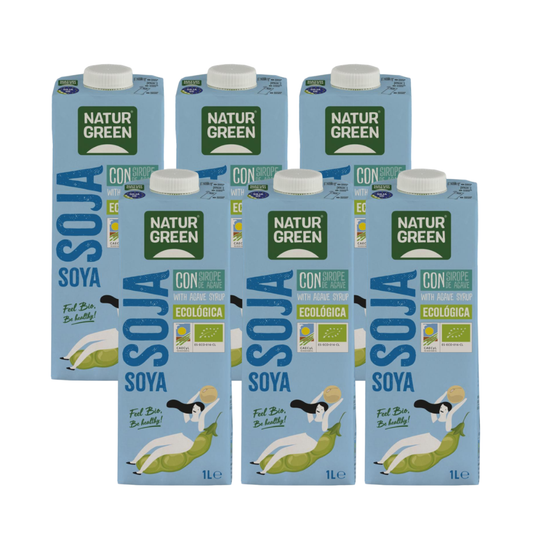 Pack boisson au soja avec sirop d'agave Bio NaturGreen 6 L