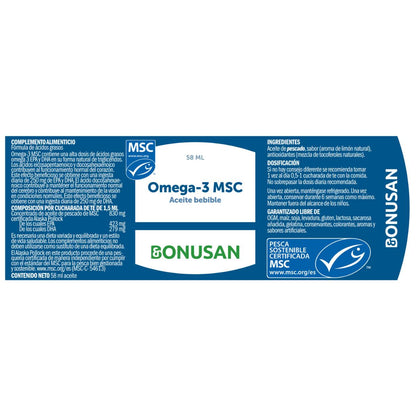 Omega-3 MSC Drinkbare olie Bonusan 58 ml