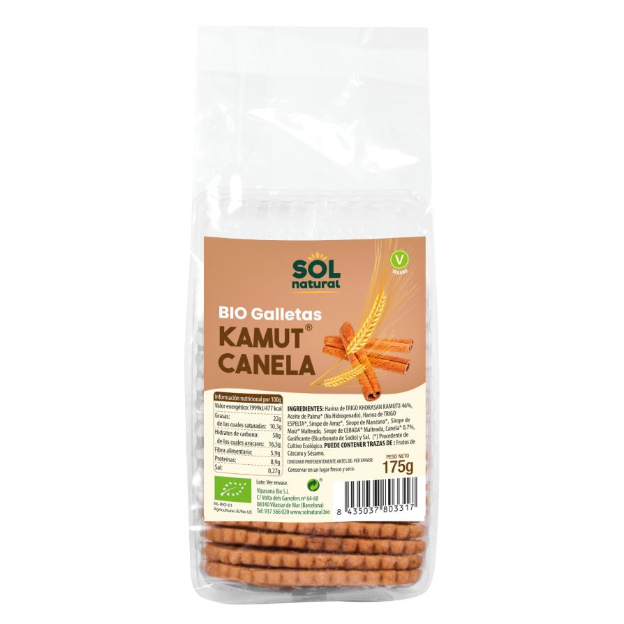 Biscuits au kamut et à la cannelle Sol Natural 175 g