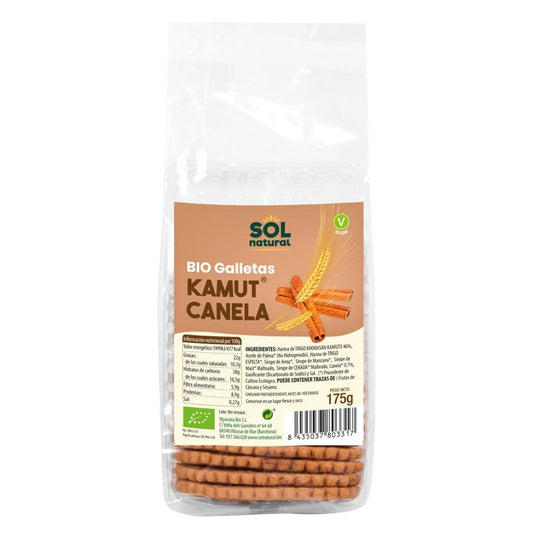 Biscuits au kamut et à la cannelle Sol Natural 175 g