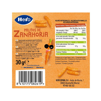 Pakket 7x wortelsticks 30 g-Hero Kids