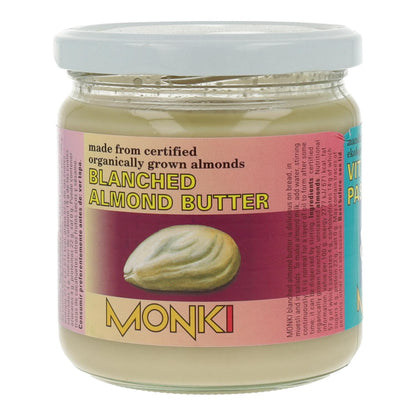 Crema di mandorle bianche biologiche Monki, 330 g