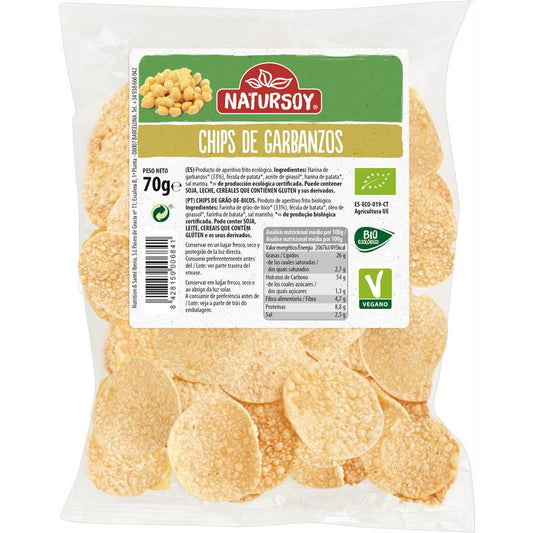 Chips de garbanzos ECO, 70 g. Natursoy