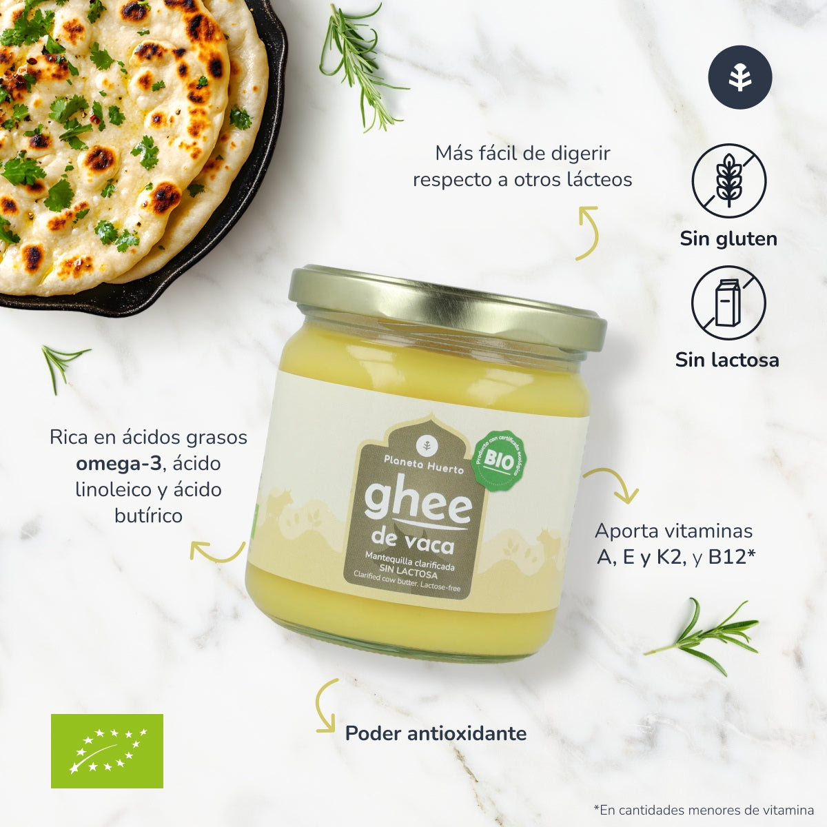 Ghee klarifierad smör ECO Planeta Huerto 300 g
