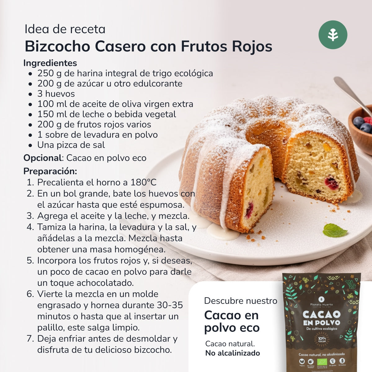 Wholemeal Wheat Flour Eco Planeta Huerto 800 g