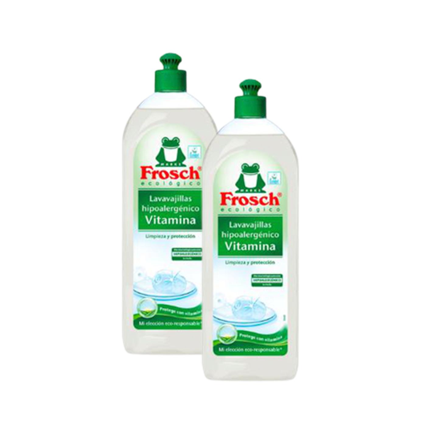 2er-Pack 750 ml hypoallergenes Geschirrspülmittel Frosch
