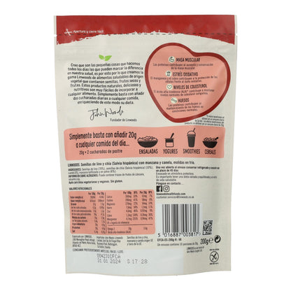 Semi di lino e chia con mela e cannella macinati a freddo Linwoods 200 g