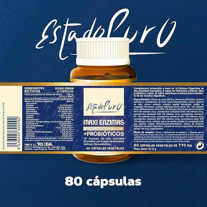 Maxi Enzymes avec Probiotiques, Tongil, 80 gélules végétales