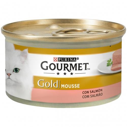 24er-Pack GOURMET GOLD Mousse Nassfutter Lachs 85 g