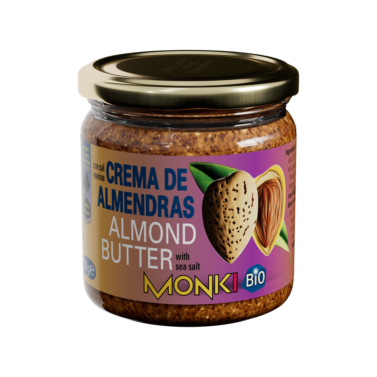 Crema di mandorle tostate Monki 330 g