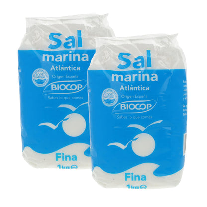 Pack 2x Sel marin fin de l'Atlantique, Biocop, 1 kg