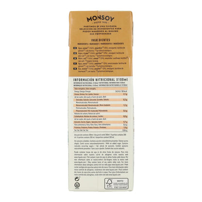 Biologische havermout- en amandeldrank Monsoy 1 l