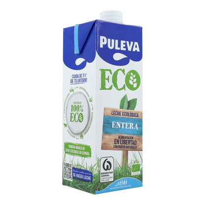 Pack 6 uds Leche Entera ecológica Puleva, 1 L