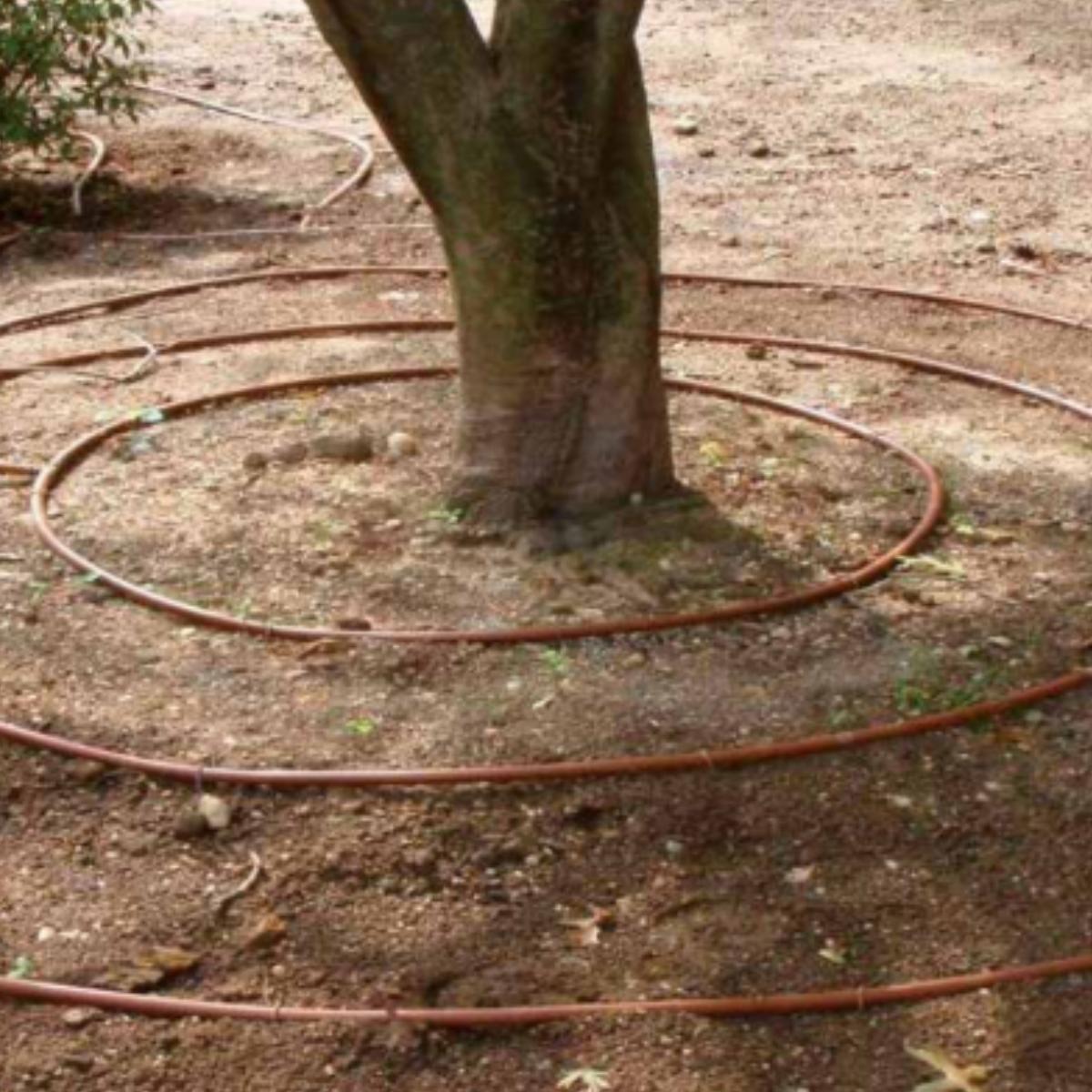 Tubo marrone con gocciolatori integrati 16 mm Aqua Control 100 m