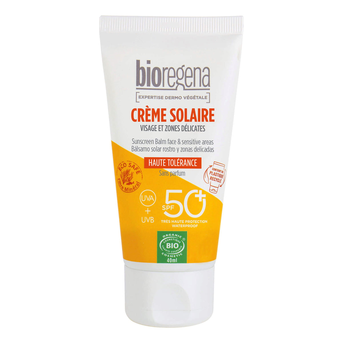 Protezione solare viso e zone delicate in balsamo SPF50 Bioregena, 40 ml
