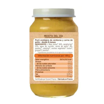 Confezione vasetti Menu Carne Bio (dai 8 mesi) babybio 2 pezzi da 200 g