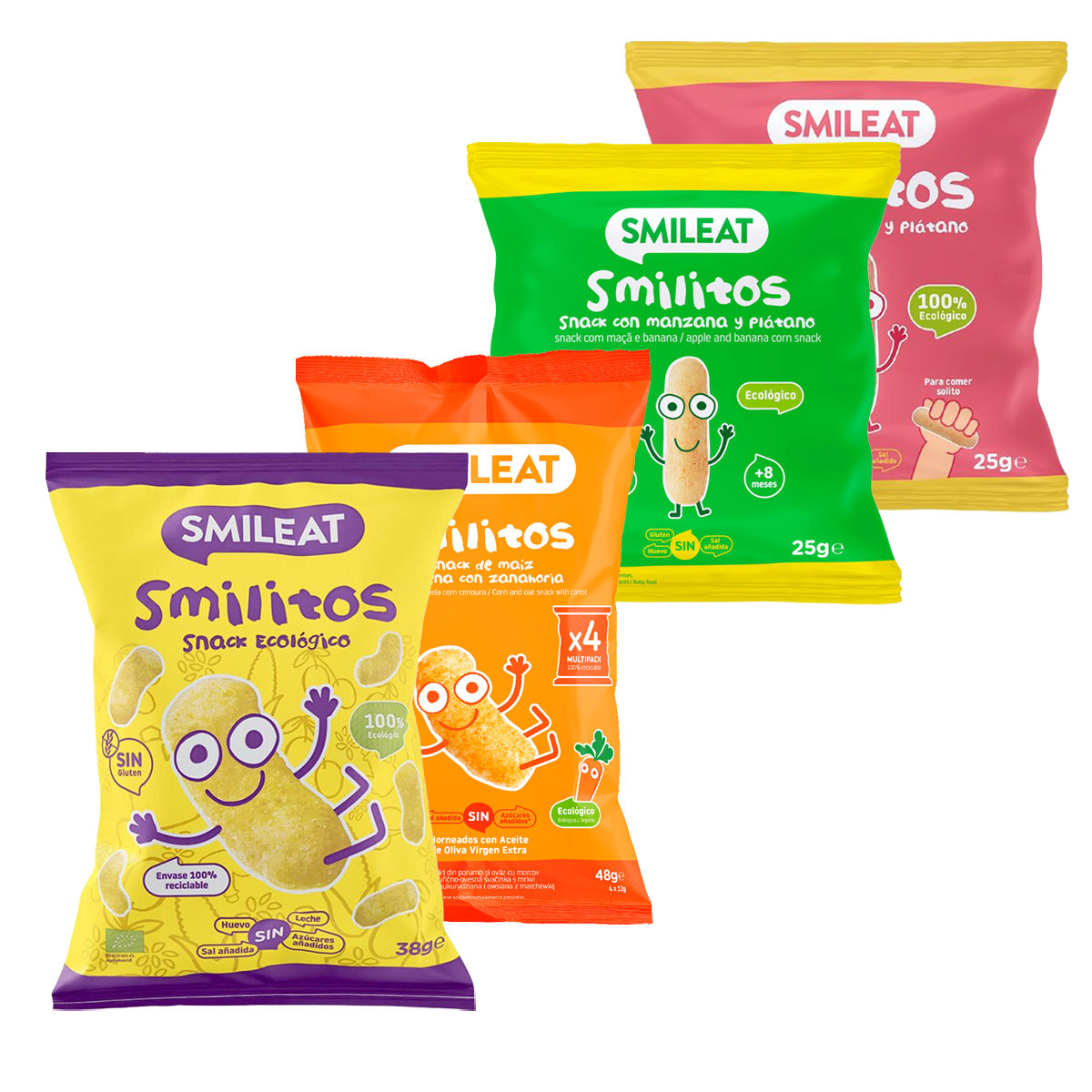 Smileat Organic Smilitos Mix Pack, 4 bags