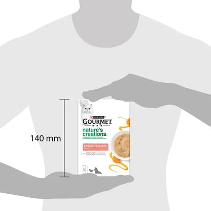 Zestaw 11 x GOURMET Nature's Creations Wyśmienity płynny puree z łososiem i marchewką 5x10 g