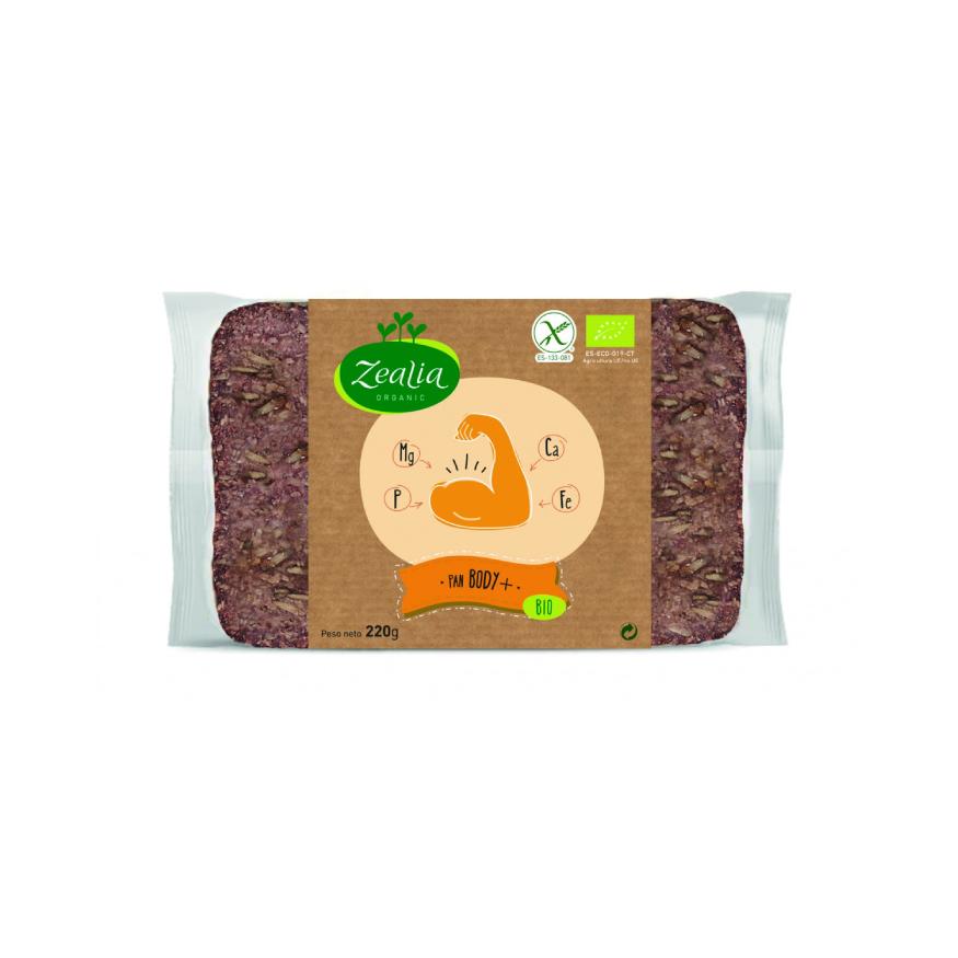 Pain protéiné Body+ BIO sans gluten Zealia 220 g
