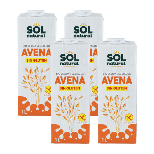 Pack 4x Boisson à l'avoine sans gluten Bio Sol Natural 1 L