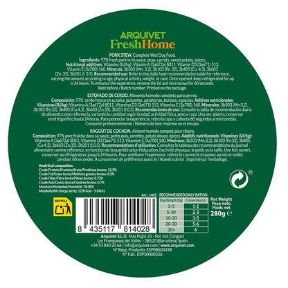 Arquivet Fresh Home Pork Stew Mokra karma dla psów z wieprzowiną 280 g
