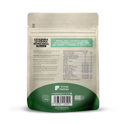 Levure nutritionnelle Vitamine B12+D, Energy Feelings, Flocons 130 g