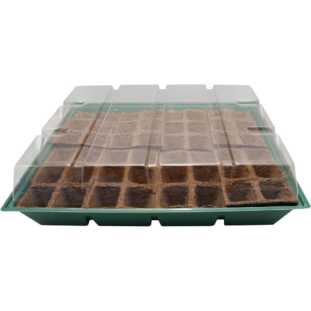 Kit de Semillero con Invernadero L para 8 bandejas Planeta Huerto