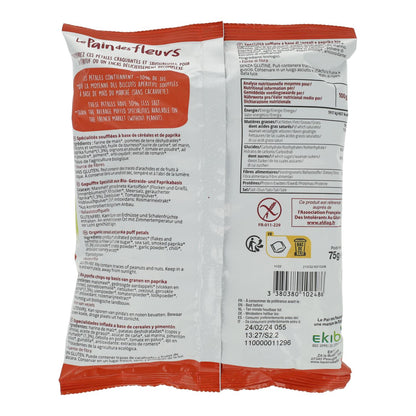 Organic Gluten-Free Paprika Petal Chips Le Pain des Fleurs 75 g