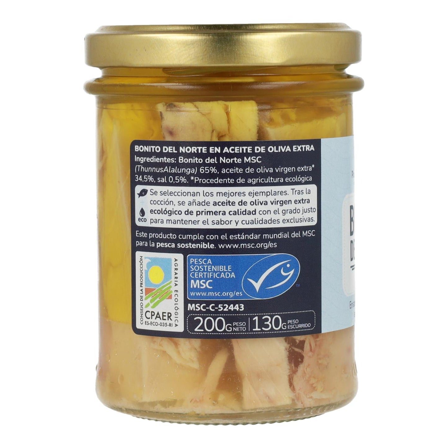 Confezione da 12x Tonno bianco in olio d'oliva ECO Planeta Huerto 200 g