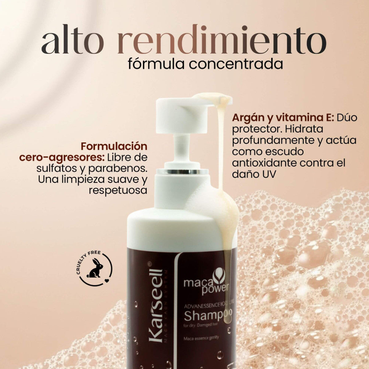 Champú Maca Essence Karseell 500 ml