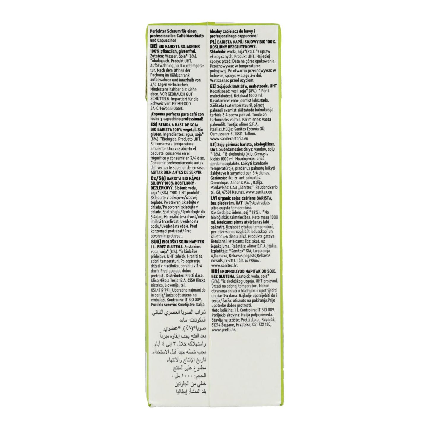 Vitariz Organic Gluten-Free Barista Soy Drink 1 L