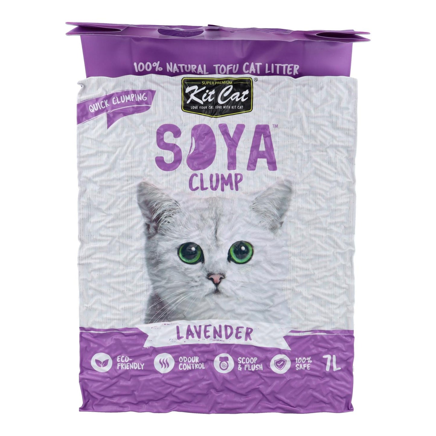 Kit Cat Arena Eco SoyaClump - Lavender 7 L Litière pour chat