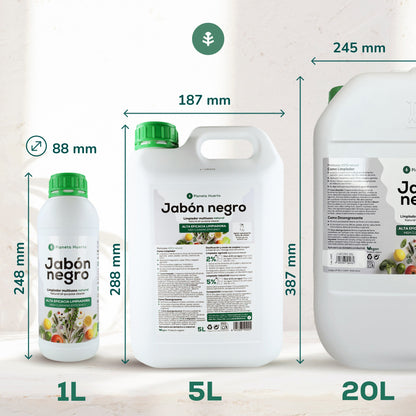 Zwarte potaszeep Planeta Huerto 5 L