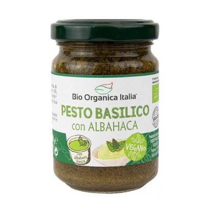 Pesto Basilico Verde au basilic bio végétalien italien 140 g