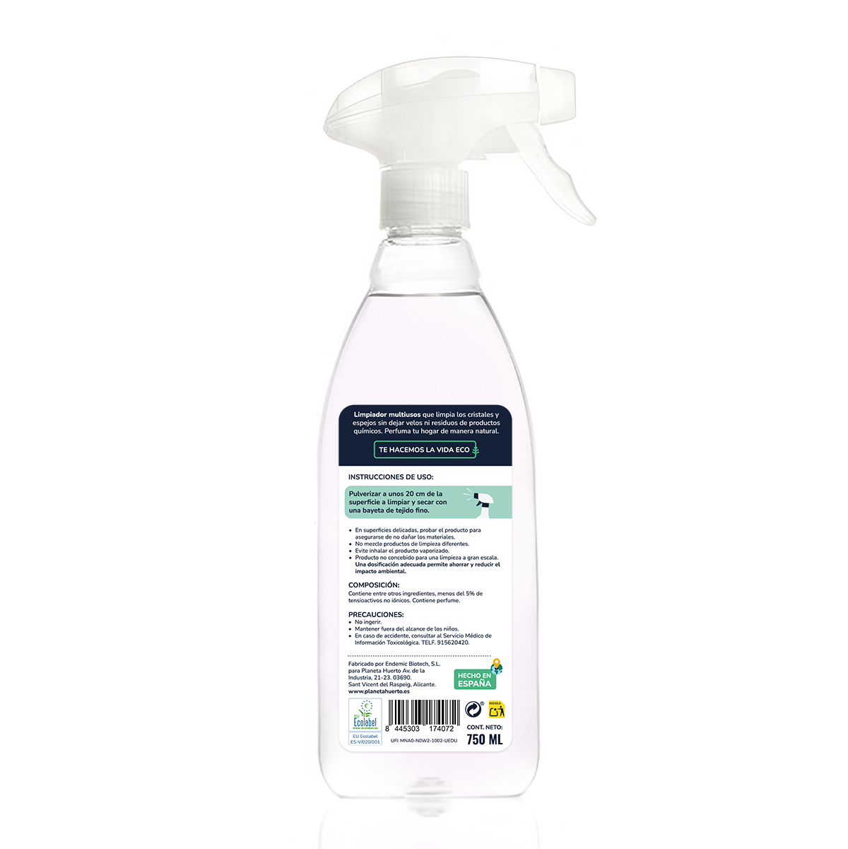 Pack 6xGlass Cleaner & Multipurpose Eco Planet Orchard 750ml
