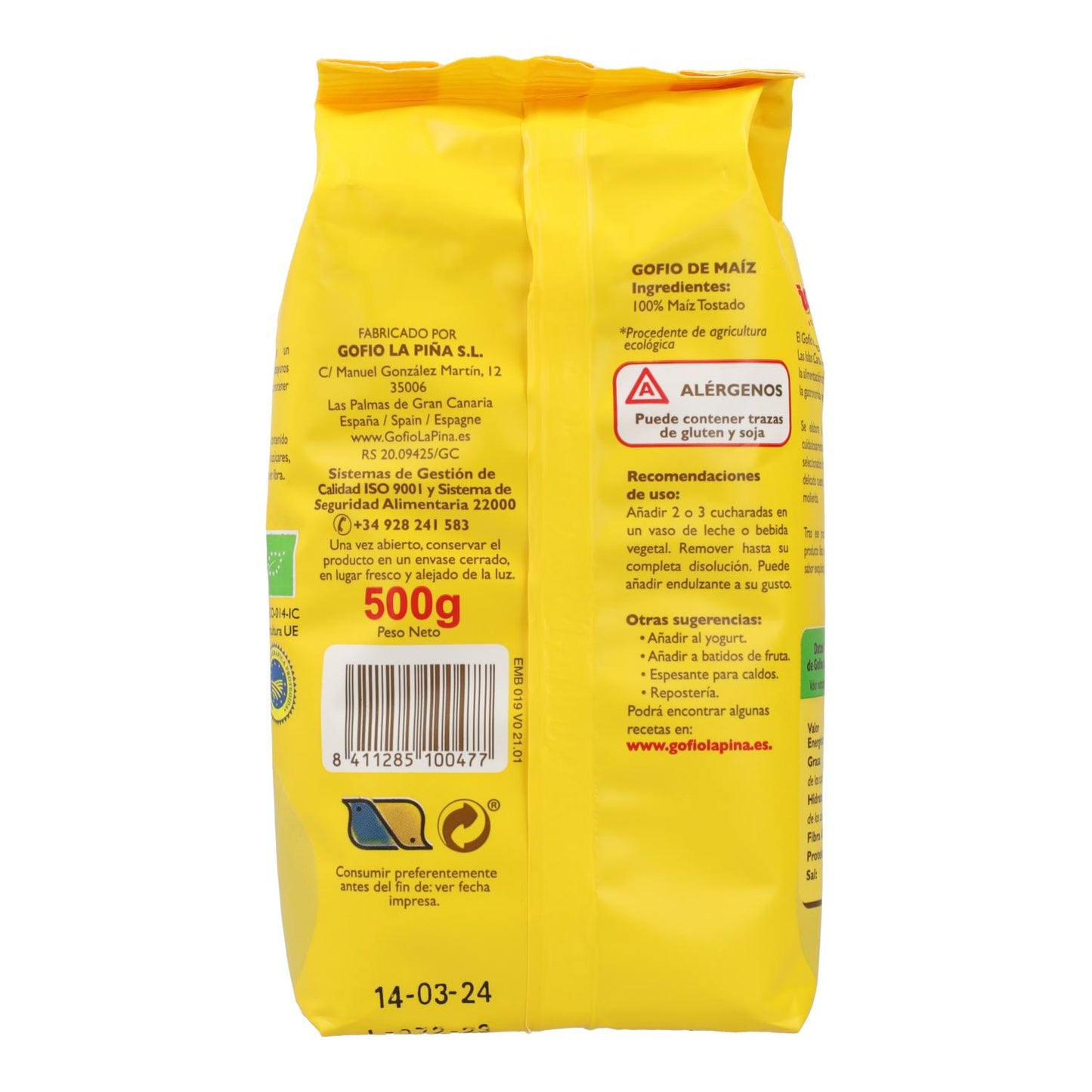 Bio-Maisgofio La Piña 500 g