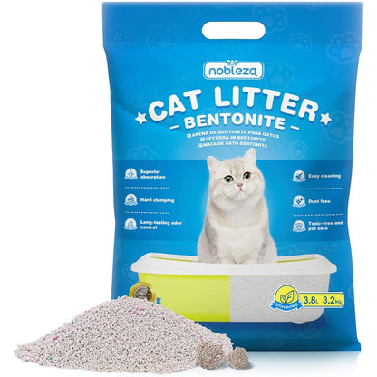 Sabbia agglomerante di bentonite per gatti aroma limone Nobleza 3,8 L